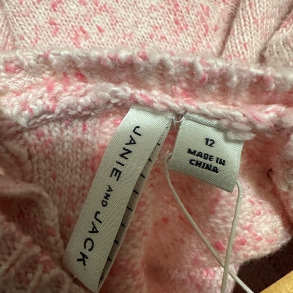 JANIE AND JACK PUFF SLEEVE MARLED SWEATER DRESS - Picture 4 of 7